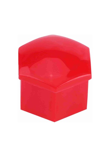 Yaleker Araba Tekerlek Somunu Korumalı Kapakları 17mm - Abs Malzeme İle Dekoratif Ve Korumalı 20 Adet + 1 Siyah Kelepçe Kırmızı