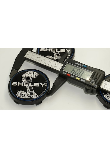 Ford Mustang Shelby Kobra Logo Jant Göbeği Kapak Seti 60mm