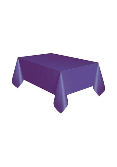 Tek Kullanımlık Plastik Masa Örtüsü Düz Renk Düğün Doğum Günü Partisi Masa Örtüsü Dikdörtgen Masa Örtüsü Silin Kapakları Mor Mor Mor