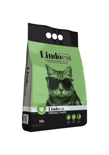 Lindo Cat Kokusuz Topaklaşan İnce Taneli Kedi Kumu 2 x 10 L