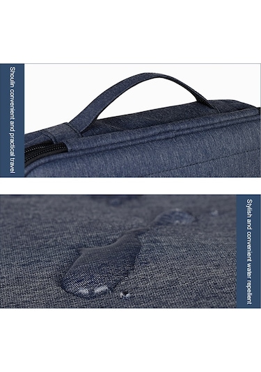 Sones İpad İçin Büyük Naylon Su Geçirmez Kutu Tipi Çok İşlevli Saklama Çantası, Boyut: 29 X 21 X 8 Cm Lacivert