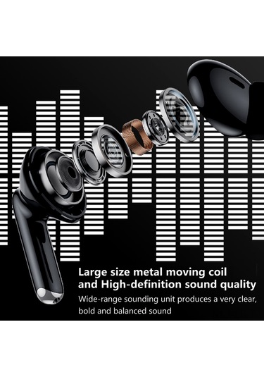 Leezsing Thinkplus Xt88 Bluetooth 5.3 Kulaklık: Gürültü Engelleme, Hıfı Ses, Dokunmatik Kontrol, Su Geçirmez Kablosuz Kulak İçi Kulaklık Siyah