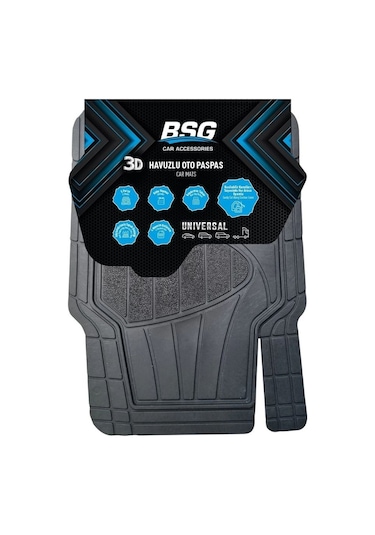 Universal Uyumlu 3d Havuzlu Oto Paspas Seti - Siyah
