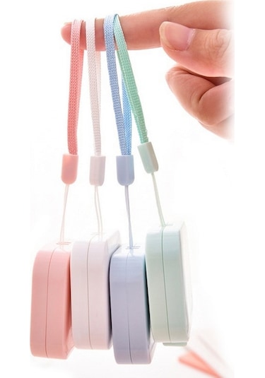 1.5m Mini Sevimli Taşınabilir Deri Ölçüm Bandı Rastgele Renk Teslimatı