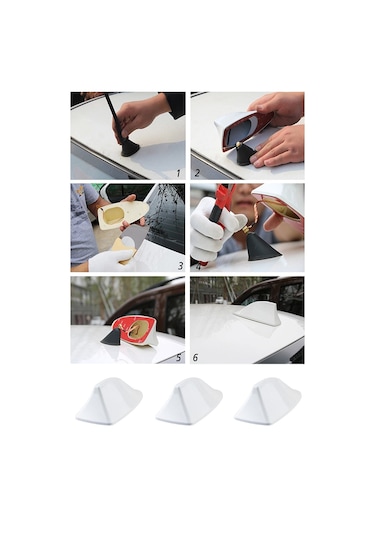 Tiger Marketing Mazda Mx-3 Uyumlu Balina Shark Anten Köpek Balığı Anten Beyaz