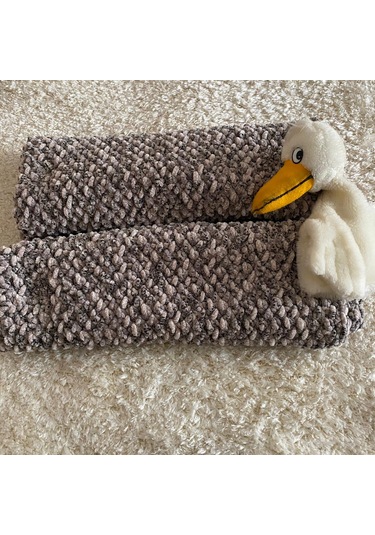 Bebek Battaniyesi Kahve Bej Kadife Kırçıllı 100 X 92Cm Kahverengi