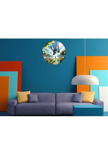 Ti-play Bir Masal Gibi 30x30cm Akrilik Dekoratif Modern Duvar Saati ÇOk Renkli