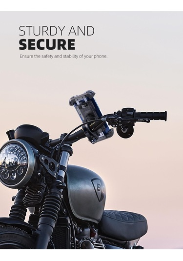 Lamicall Motosiklet Ve Bisiklet Telefon Tutucu Ayarlanabilir Bp03t Transparan
