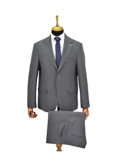 Suitmen Erkek 4 Drop Çift Yırtmaçlı Takım Elbise Bgl-st04565 Koyu Gri