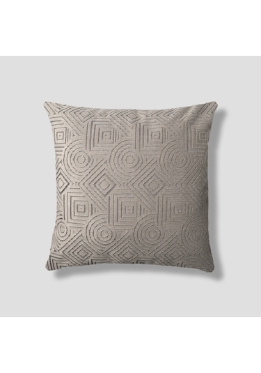 Sezyon Mira Desenli 45 45 Bej Gri Kırlent Kılıfı Bej Gri