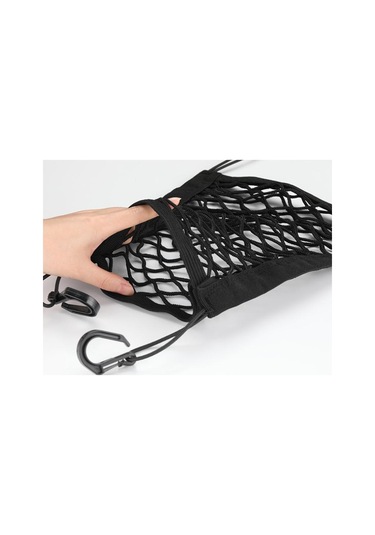 jmsstore 1 Adet Araba İç Aksesuarları Siyah Koltuk Arkası Depolama Elastik Örgü Net Çanta Arasında Bagaj Tutucu Cep