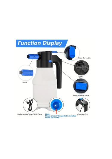 Topshop1 Elektrikli 1 5 Litrelik Puskurtucu Araba Yikama Kopuk Sprey Kutusu Yuksek Basincli Ozel Fan Hava Basinci Genel