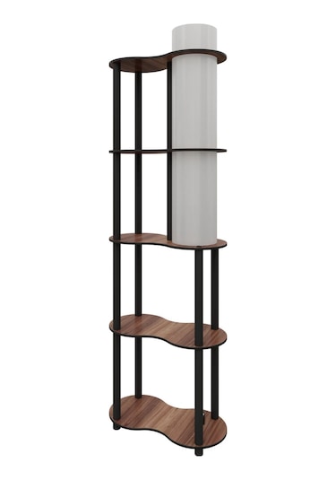 Ravilo Sperenza Dekoratif Raflı Lambader Ceviz Ceviz