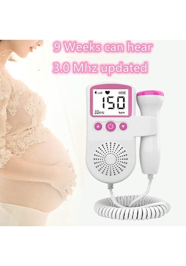 Fetal Doppler Bebek Kalp Atış Hızı Dedektörü Ultrason Kalp Atışı Atışı Monitörü
