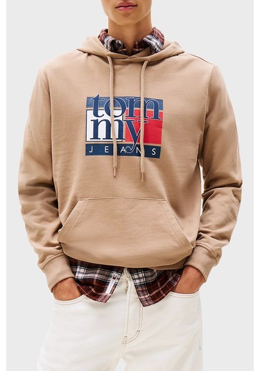 Tommy Jeans Erkek Sweat Dm0dm22092 Afe Bej Bej