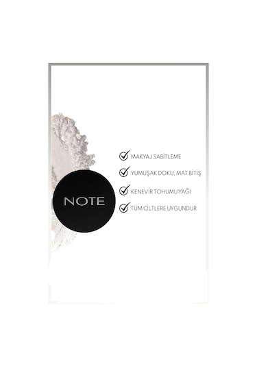 Note Cosmetique Translucent Setting Powder Makyaj Sabitleyici Toz Pudra - Transparan