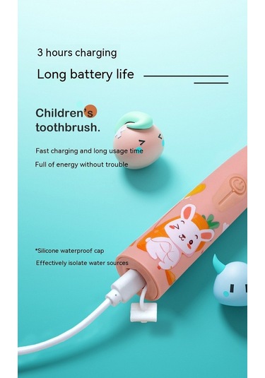 Eastmeeetwest--elektrikli Çocuk Diş Fırçasının Altı Fırça Başlığı Sarı