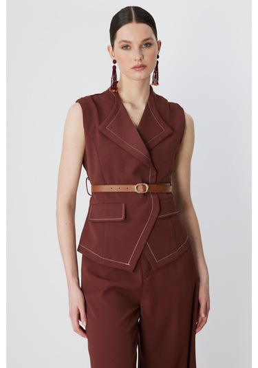 On Fashion Yelek 810 Kahve