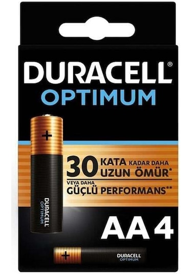 Duracell Optimum 1.5 Volt Alkalin Aa 4 Lü İnce Kalem Pil Mx1500