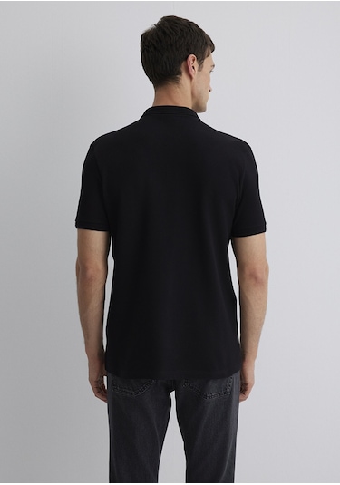 Mavi - Siyah Polo Tişört 064946-21842-Siyah