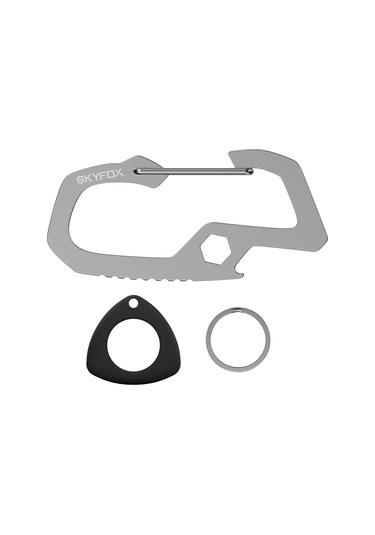 Geeksen Skyfox Edc Kredi Kartı Çok Amaçlı Alet - 420 Paslanmaz Çelik, Airtag Kılıfı Ve Paracord Anahtar Zinciri İle