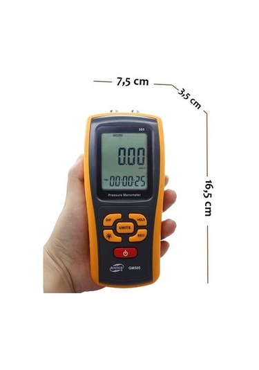 Gm505 Benetech Manometre Fark Basınç Ölçer