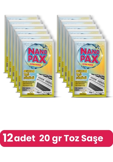 Mutfak - Yağ Sökücü Toz Temizlik Saşesi 12 Adet X 20gr 12'li Set