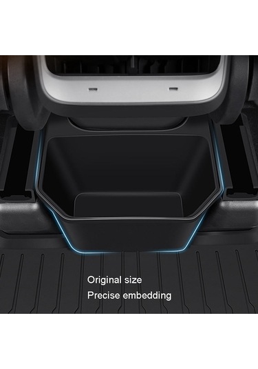 Tesla Model Y İçin Çöp Kutusu Aksesuarları Arka Orta Konsol Saklama Kutusu Düzenleyici Siyah