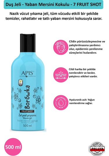 Apis Natural Fruit Shot Yaban Mersini Duş Jeli 500 ML