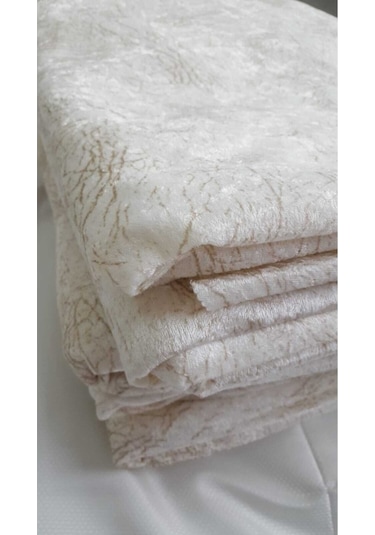 Madame Clean Krem Süngerli Koltuk Çekyat Örtüsü Damar Desenli Parlak