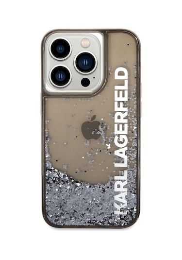 Apple Uyumlu iPhone 14 Pro Max  Kılıf Sıvılı Simli Elong Dizayn Kapak