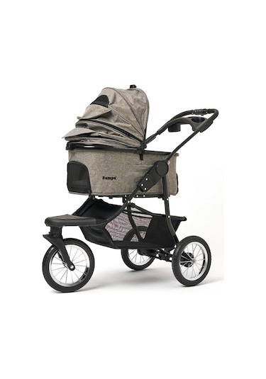 Zampa Melona Kedi Köpek Arabası Gri Sp05cst-g - Katlanabilir Ve Konforlu Taşıma Çözümü