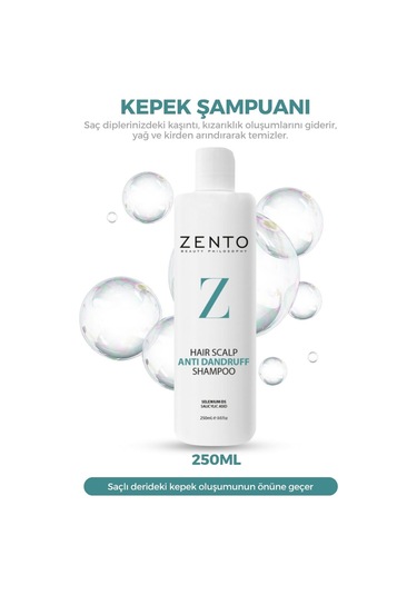 Zento Hair Scalp AntıiDandruff Kepek Şampuanı 250 ML