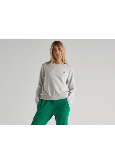Benetton Sweatshirt Beyaz Beyaz