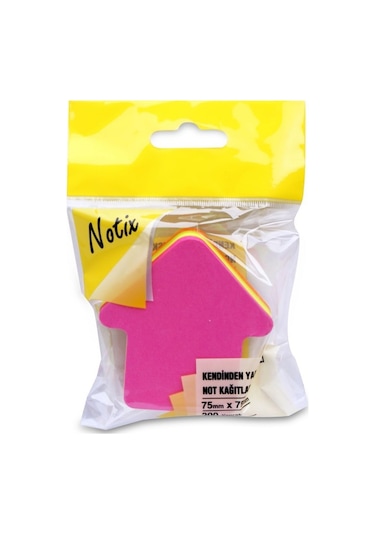 Notix Ok Şekilli Yapışkanlı Not Kağıdı 4 Renk 200 Yaprak 75X75