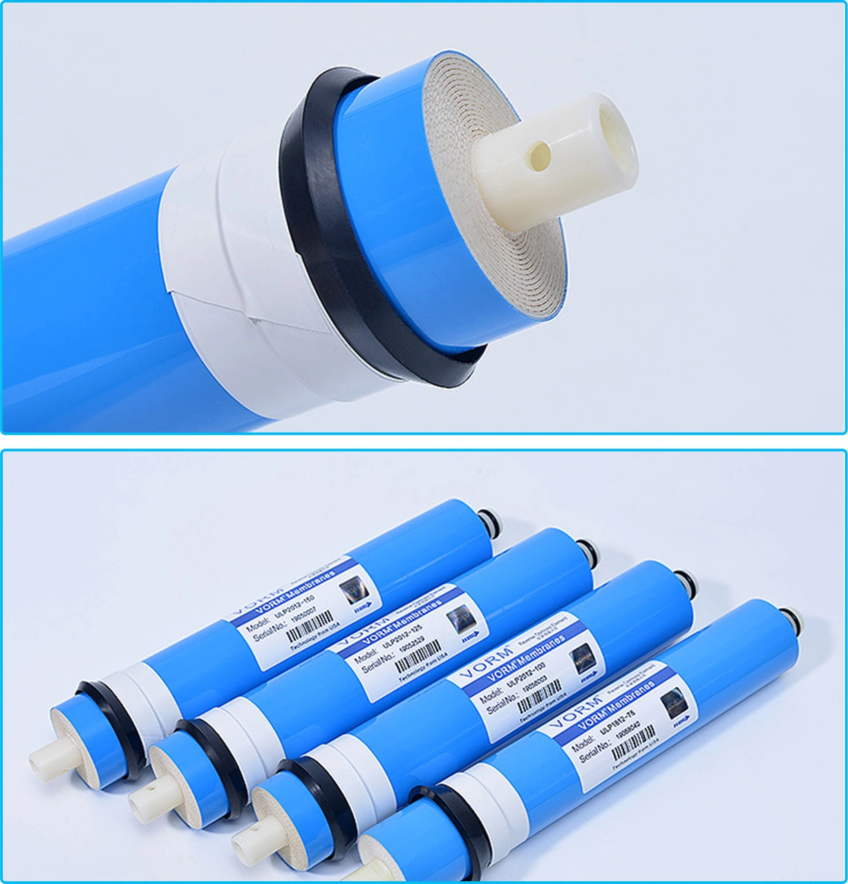 Dofolink Ev Ve Ticari Kullanim Icin Ters Ozmoz Membran Filtresi - 50/75 Gpd Kapasitesi, 0.0001 Mikron Hassasiyet, %95-%98 Tuz Reduksiyonu 1812 Tipi