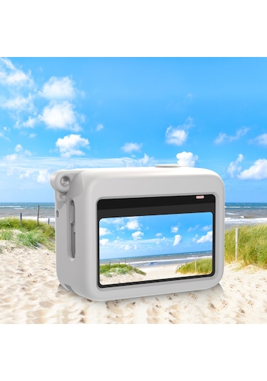 Xindoker Insta360 Go 3 İçin Silikon Kamera Kılıfı - Çizilmeye Karşı Koruma Beyaz/kırmızı/siyah