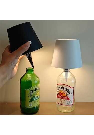 Honeybeeshop Siyah Kablosuz Sarap Sisesi Lambasi 2024 Yeni 3 Renkli Adim Adim Karartma Sarj Edilebilir Dokunmatik Led Masa Lambasi Restoranlar Icin Siyah