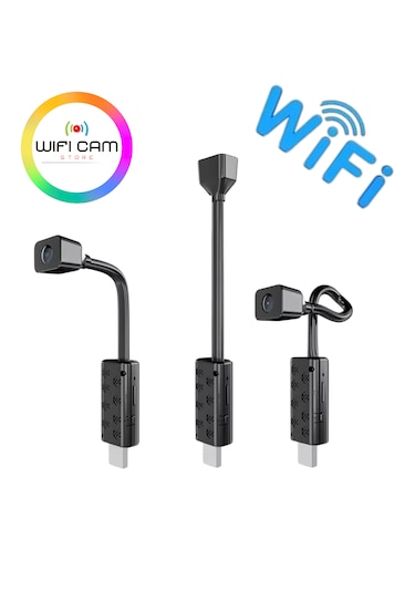 Mini Wifi Usb Kamera Esnek Tasarım Canlı İzleme Sd Karta Kayıt