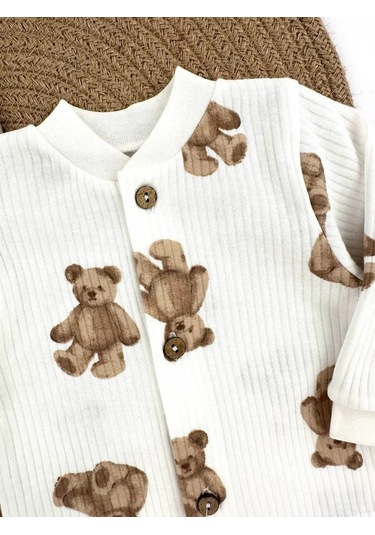 Svetik 2'li Yeni Doğanlar İçin Düğazlı Body Seti 332386524 Sütlü