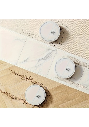 Sunshine011 Mini Robot Süpürge - Kompakt, Pil İle Çalışan Beyaz Evcil Hayvan İçin Ff-beyaz