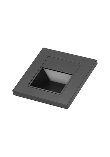 Hangfox Gömülü Led Merdiven Işığı 1.5w 3000k Sıcak Beyaz Sabit Aydınlatma Abs Akrilik Merdiven Koridor Aydınlatıcısı Siyah 85-220v Siyah