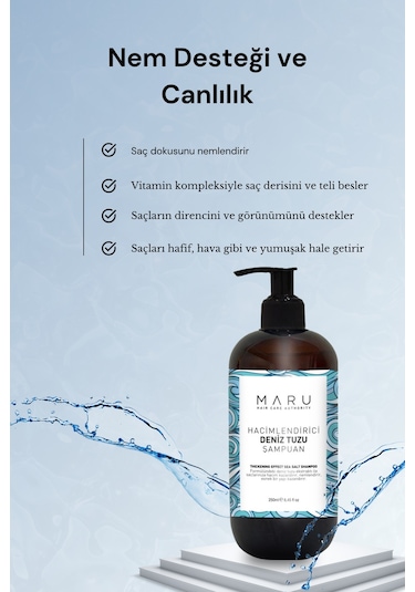 Maru Hacim Veren Deniz Tuzu Şampuanı 250 ML