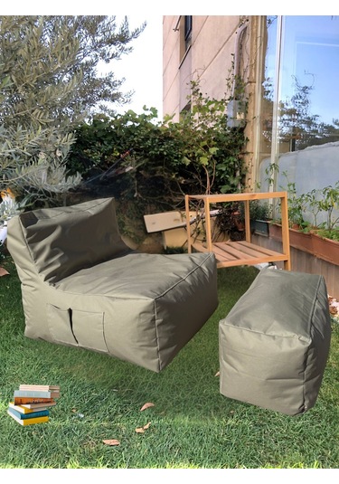 Xxl Sedir Armut Koltuk Ve Ayakucu Pufu Bej
