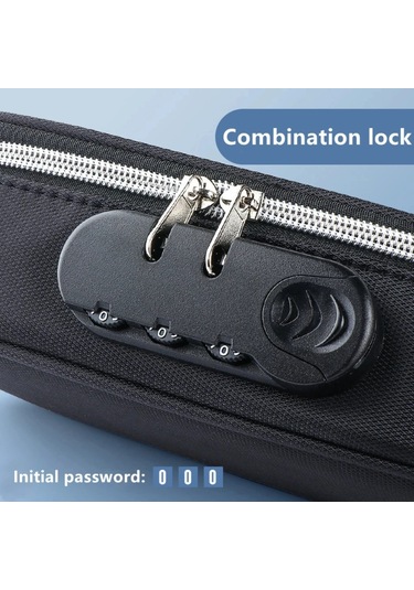 Yeni Büyük Kapasiteli Şifreli Kilit Kalem Kutusu Kalem Çantası Çok Renkli