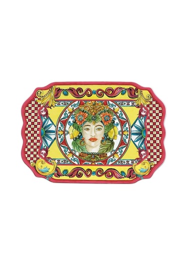 Baci Milano Sicily Tepsi 47 Cm X 33 Cm Turuncu Turuncu