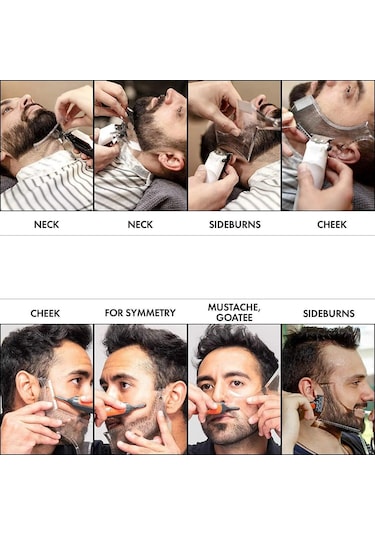 Erkekler Sakal Şekillendirici Şablon Erkekler İçin Sakal Tarağı Hafif Ve Esnek Hepsi Bir Arada Araç Sakal Şekillendirme Aracına Uyuyor