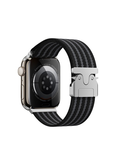 Apple Watch 44mm Uyumlu Zore Krd-133 Naylon Kumaş Hasır Örgülü Kordon