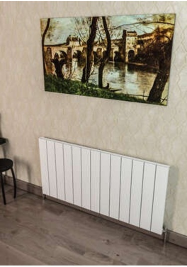 Warma Drama Yatay Alüminyum Radyatör 1230x600 Pütürlü Beyaz Ral 9016