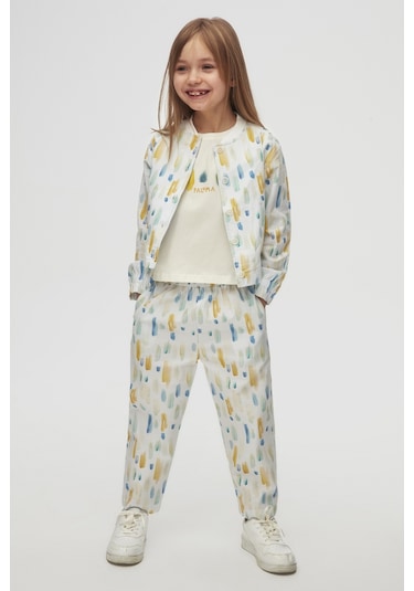 Nk Kids 38543 Kız Çocuk Ekru-mavi Sharp Ceket Ekru - Mavi